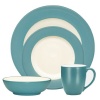 Noritake Colorwave Turquoise 4-Piece Place Setting, Rim Shape