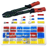 Neiko 175 Pieces Solderless Wire Terminal & Connection with Wire Stripper Crimper Tool