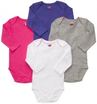 Carters Girls Newborn-24 Month Pink 4 Pack Long Sleeve Bodysuits Carters Girls Newborn-24 Month Pink 4 Pack Long Sleeve Bodysuits