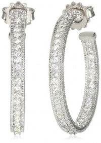 Judith Ripka Ambrosia Pave Hoop Earrings Judith Ripka Ambrosia Pave Hoop Earrings