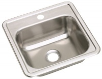 Elkay D115151 Dayton 15-Inch by 15-Inch Stainless Steel Single-Hole Bar Sink, Satin Finish Elkay D115151 Dayton 15-Inch by 15-Inch Stainless Steel Single-Hole Bar Sink, Satin Finish