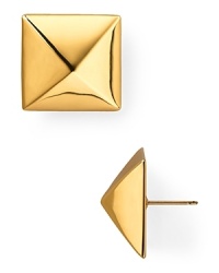 Exude that certain insouciant kate spade new york cool in this pair of shapely pyramid stud earrings, crafted of gold-plated metal. Exude that certain insouciant kate spade new york cool in this pair of shapely pyramid stud earrings, crafted of gold-plated metal.