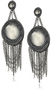 Fiona Paxton Tribal Goddess Tea Metal Dome and Beaded Earrings Fiona Paxton Tribal Goddess Tea Metal Dome and Beaded Earrings