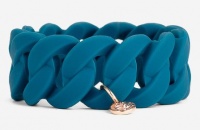Marc by Marc Jacobs Katie Rubber Turnlock Wide Bracelet, Bright Teal Marc by Marc Jacobs Katie Rubber Turnlock Wide Bracelet, Bright Teal