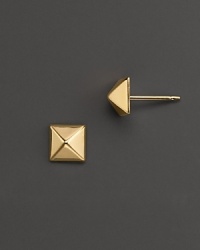 Sophisticated, elegant, and evocative of the beauty of ancient Egypt, these 14K yellow gold pyramid posts are simply beautiful. Sophisticated, elegant, and evocative of the beauty of ancient Egypt, these 14K yellow gold pyramid posts are simply beautiful.