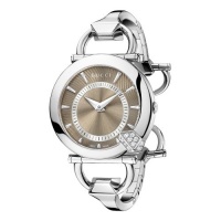 Gucci Women's YA122511 Chiodo Steel Bangle Diamond Case Brown Dial Watch Gucci Women's YA122511 Chiodo Steel Bangle Diamond Case Brown Dial Watch