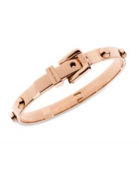 Michael Kors Rose Gold Tone Steel Buckle Bangle Bracelet Michael Kors Rose Gold Tone Steel Buckle Bangle Bracelet
