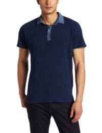 7 For All Mankind Men's Indigo Polo T-Shirt 7 For All Mankind Men's Indigo Polo T-Shirt