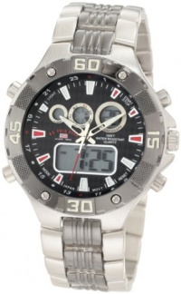 U.S. Polo Assn. Men's US8208EXL Analog-Digital Dial Extra Long Silver-Tone and Gun Metal Watch U.S. Polo Assn. Men's US8208EXL Analog-Digital Dial Extra Long Silver-Tone and Gun Metal Watch