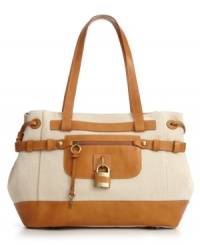 Keep your look classic and polished with a Giani Bernini Linen handbag, ideal for the everyday. Contrast trim and polished goldtone accents add the perfect finishing touches to this around-town tote. Keep your look classic and polished with a Giani Bernini Linen handbag, ideal for the everyday. Contrast trim and polished goldtone accents add the perfect finishing touches to this around-town tote.