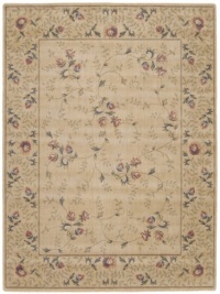 Nourison Zanibar Vines of Flowers Gold 5.6-Feet by 7.5-Feet Polyacrylic Area Rug Nourison Zanibar Vines of Flowers Gold 5.6-Feet by 7.5-Feet Polyacrylic Area Rug