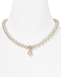 Round out your jewel box with this necklace from Majorica. This piece's organic pearls nod to subdued style, while a gold vermeil accent lends glamor. Round out your jewel box with this necklace from Majorica. This piece's organic pearls nod to subdued style, while a gold vermeil accent lends glamor.