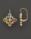 Aquamarine, citrine, pink tourmaline, peridot and diamonds in 18K yellow gold. From Temple St. Clair.