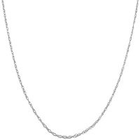 14 Karat White Gold 0.7-mm Loose Rope Chain (20 Inch) 14 Karat White Gold 0.7-mm Loose Rope Chain (20 Inch)