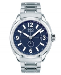 A classic steel chronograph with sporty accents from esQ Movado's Excel watch collection. A classic steel chronograph with sporty accents from esQ Movado's Excel watch collection.