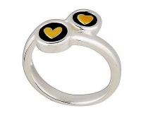 925 Sterling Silver Pandora Match Two Hearts with 18K Ring Size 8 925 Sterling Silver Pandora Match Two Hearts with 18K Ring Size 8