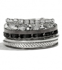 G by GUESS Mixed Bangle and Stretch Set, SILVER G by GUESS Mixed Bangle and Stretch Set, SILVER