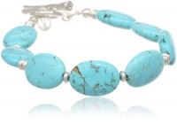 Kenneth Cole New York Semi Precious Turquoise Bead Toggle Bracelet, 7.5