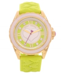 Citrus bursts and lovely details define this cheerful watch from Betsey Johnson. Citrus bursts and lovely details define this cheerful watch from Betsey Johnson.