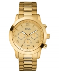 Bring back a golden era, every day, with this fine watch from GUESS. Bring back a golden era, every day, with this fine watch from GUESS.
