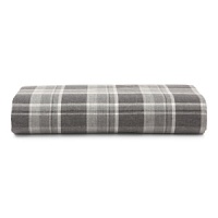 Inspired by the refined polish of menswear, this relaxed collection pairs solid brushed cotton and twill with faux suede trim and plaid. Sheets and pillowcases are in a soft cotton bold plaid in a grey and white palette. Inspired by the refined polish of menswear, this relaxed collection pairs solid brushed cotton and twill with faux suede trim and plaid. Sheets and pillowcases are in a soft cotton bold plaid in a grey and white palette.