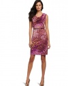 Jones New York Women's Petite Sleevless Draped Dress