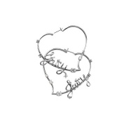 Juicy Couture Signature Heart Hoop with Crystals Earrings - Silver Juicy Couture Signature Heart Hoop with Crystals Earrings - Silver