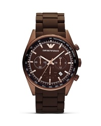 Tap into this season's tonal watch trend with this style from Emporio Armani. With a sleekly styled face and applied gold tone indexes, it puts a distinctive stamp on your look. Tap into this season's tonal watch trend with this style from Emporio Armani. With a sleekly styled face and applied gold tone indexes, it puts a distinctive stamp on your look.