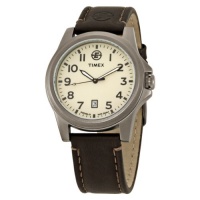 Timex Men's T46191 Expedition Metal Field Analog Brown Leather Strap Watch Timex Men's T46191 Expedition Metal Field Analog Brown Leather Strap Watch