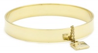 Anne Klein Bright Links Gold-Tone Enamel Bangle Bracelet