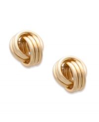 Tie the knot. Charter Club's lovely drop earrings bring your look together with a knotted design. Crafted in gold tone mixed metal. Approximate drop: 1/2 inch. Tie the knot. Charter Club's lovely drop earrings bring your look together with a knotted design. Crafted in gold tone mixed metal. Approximate drop: 1/2 inch.