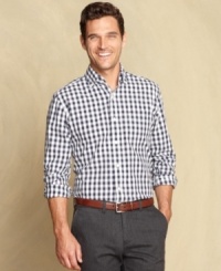 Pop some plaid into your wardrobe with this shirt from Tommy Hilfiger and add some prep to your step. (Clearance) Pop some plaid into your wardrobe with this shirt from Tommy Hilfiger and add some prep to your step. (Clearance)