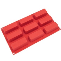 Freshware 9-Cavity Narrow Loaf Silicone Mold and Baking Pan Freshware 9-Cavity Narrow Loaf Silicone Mold and Baking Pan