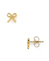 Talk about charm. This delicate pair of 14K gold dipped bow-shaped earrings from Dogeared wrap up feminine style.