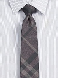 Iconic check pattern is impeccably woven in this dress wardrobe essential of Italian silk.About 3 wideSilkDry cleanMade in Italy Iconic check pattern is impeccably woven in this dress wardrobe essential of Italian silk.About 3 wideSilkDry cleanMade in Italy