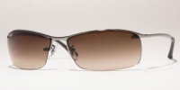 Ray Ban Sunglasses RB3183 Top Bar 004/13 Gunmetal/Brown Fade, 63mm Ray Ban Sunglasses RB3183 Top Bar 004/13 Gunmetal/Brown Fade, 63mm