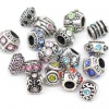 Ten (10) of Assorted Crystal Rhinestone Beads (Styles You Will Receive Are Shown in Picture Random 10 Beads Mix) Charms Spacers for Bracelets Fits Pandora, Biagi, Troll, Chamilla and Many Others