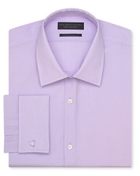 A classic dress shirt with a French cuff lends timeless appeal to your formal presentations. Crafted in soft cotton for comfort, but tailored with your modern wardrobe in mind. A classic dress shirt with a French cuff lends timeless appeal to your formal presentations. Crafted in soft cotton for comfort, but tailored with your modern wardrobe in mind.