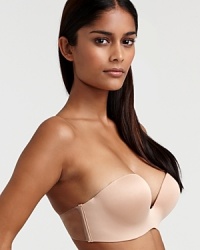 A sleek backless push-up bra with padded underwire cups and tape at sides for ultimate support. Style #P9061 A sleek backless push-up bra with padded underwire cups and tape at sides for ultimate support. Style #P9061