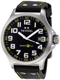 TW Steel Men's TW 670 RF1 Team Pilot Black Leather Dial Watch TW Steel Men's TW 670 RF1 Team Pilot Black Leather Dial Watch