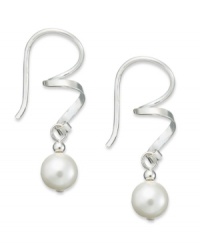 Bohemian bliss. Swirls of sterling silver perfectly highlight Austrian crystal pearls (7 mm) on these pretty Jody Coyote earrings. Approximate drop: 1-1/8 inches. Bohemian bliss. Swirls of sterling silver perfectly highlight Austrian crystal pearls (7 mm) on these pretty Jody Coyote earrings. Approximate drop: 1-1/8 inches.