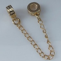 Golden Dots Ring Stopper with Rubber Core safety chain 14k Gold Plated Authentic 925 Sterling Silver Bead Fits Pandora Chamilia Biagi Troll Charms Europen Style Bracelets Golden Dots Ring Stopper with Rubber Core safety chain 14k Gold Plated Authentic 925 Sterling Silver Bead Fits Pandora Chamilia Biagi Troll Charms Europen Style Bracelets
