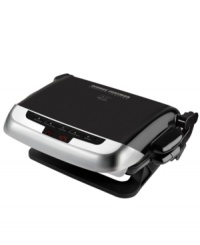 From breakfast to barbecue, this George Foreman grill can cook up whatever you're craving on one of four interchangeable plates. Cooking time and temperature settings put home chefs in control. Two-year limited warranty. Model GRP4EWS. From breakfast to barbecue, this George Foreman grill can cook up whatever you're craving on one of four interchangeable plates. Cooking time and temperature settings put home chefs in control. Two-year limited warranty. Model GRP4EWS.