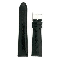 Ladies' Genuine Crocodile Watch Band Black 16mm Watchband Built-In Spring Bars Ladies' Genuine Crocodile Watch Band Black 16mm Watchband Built-In Spring Bars