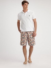 Vibrant turtle print adorns these quick-dry trunks, complete with a drawstring waist for an easy-fit.Drawstring elastic waistBack flap pocket with grip-tape closureMesh liningPolyamideMachine washImported Vibrant turtle print adorns these quick-dry trunks, complete with a drawstring waist for an easy-fit.Drawstring elastic waistBack flap pocket with grip-tape closureMesh liningPolyamideMachine washImported