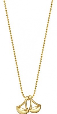 Alex Woo Little Signs 14kt Yellow Gold Balancing Scales (Libra) with 16 Yellow Gold Single Disco Chain