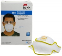 3M 8511 Particulate Sanding N95 Respirator with Valve, 10-Pack