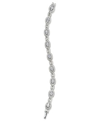 Glittering crystal stations take this Nadri bracelet somewhere decidedly glamorous, framed by classic rhodium plated links. Glittering crystal stations take this Nadri bracelet somewhere decidedly glamorous, framed by classic rhodium plated links.