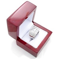 Luxurious Cherry Wooden Leather Ring Gift Box Luxurious Cherry Wooden Leather Ring Gift Box