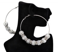 Basketball Wives Paparazzi Ball Earrings Ier2009 Silver 83mm Basketball Wives Paparazzi Ball Earrings Ier2009 Silver 83mm